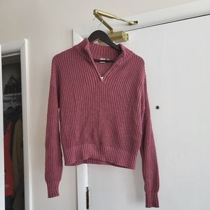 Twik Ribbed 1/2 Zip Collared Sweater